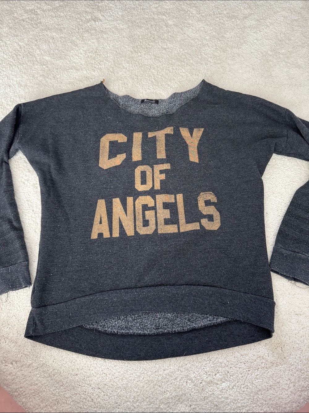 Signorelli Black Sweatshirt with Gold "CITY OF ANGELS" Print